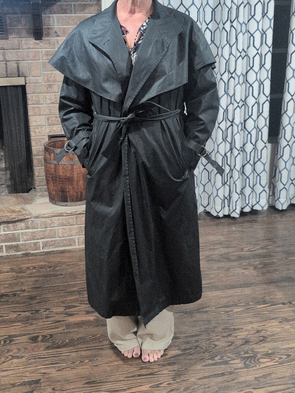 London Fog Maincoats black trench coat
